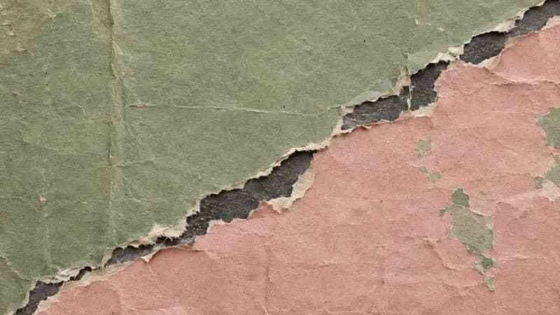 Torn paper texture in sage blush charcoal