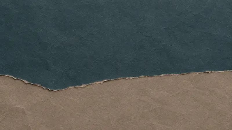 Torn paper texture in petrol blue taupe